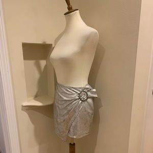 Zara NWT metallic asymmetrical Skirt